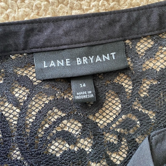 Lane Bryant Lace Pullover Long Sleeve with Front Tie Blouse Top, Size 14 - Picture 10 of 12